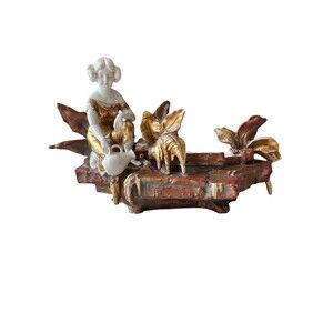 Antique Ernst Wahliss Porcelain Centerpiece – Art Nouveau Bisque Figurine